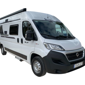 Vista exterior frontal de la autocaravana Benimar Benivan 120 Up disponible en Caravanas Turmo