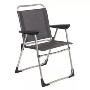 Silla de fibra plegable con reposabrazos ideal para campings y para el exterior de tu caravana o autocaravana.