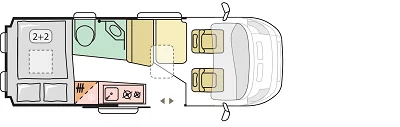 Imagen planta Adria Twin 600 SPB Family