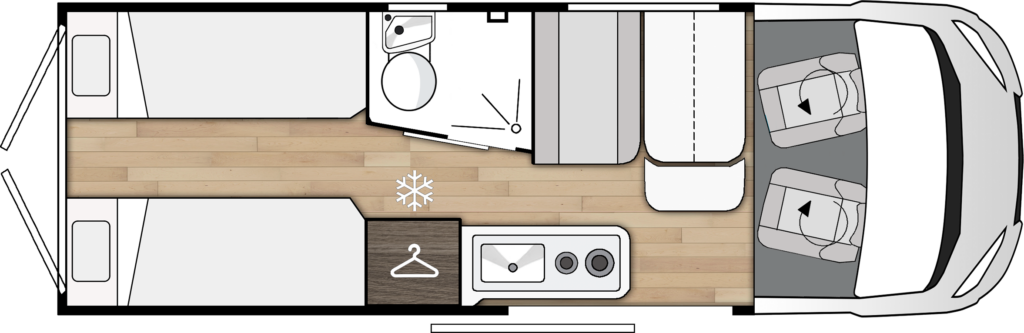 Imagen planta Adria Twin 600 SPB Family